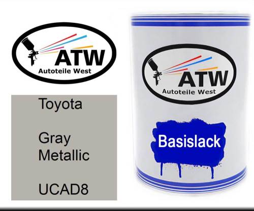 Toyota, Gray Metallic, UCAD8: 500ml Lackdose, von ATW Autoteile West.